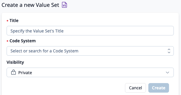Value Set Creation