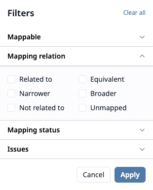 Concept Map Advanced Filter