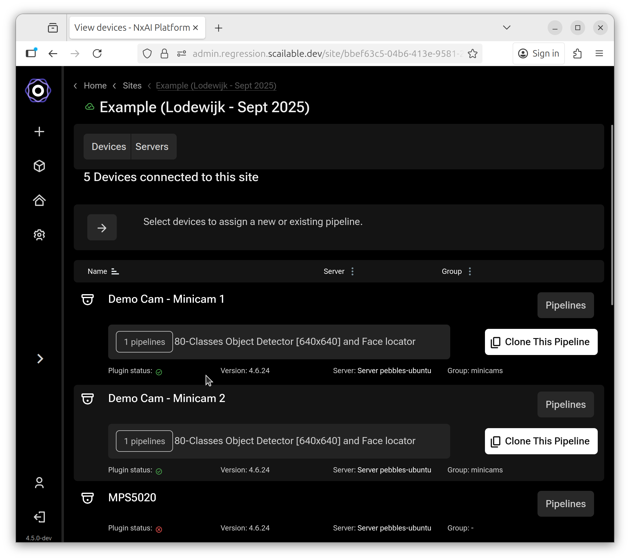 manage devices replaced pipeline