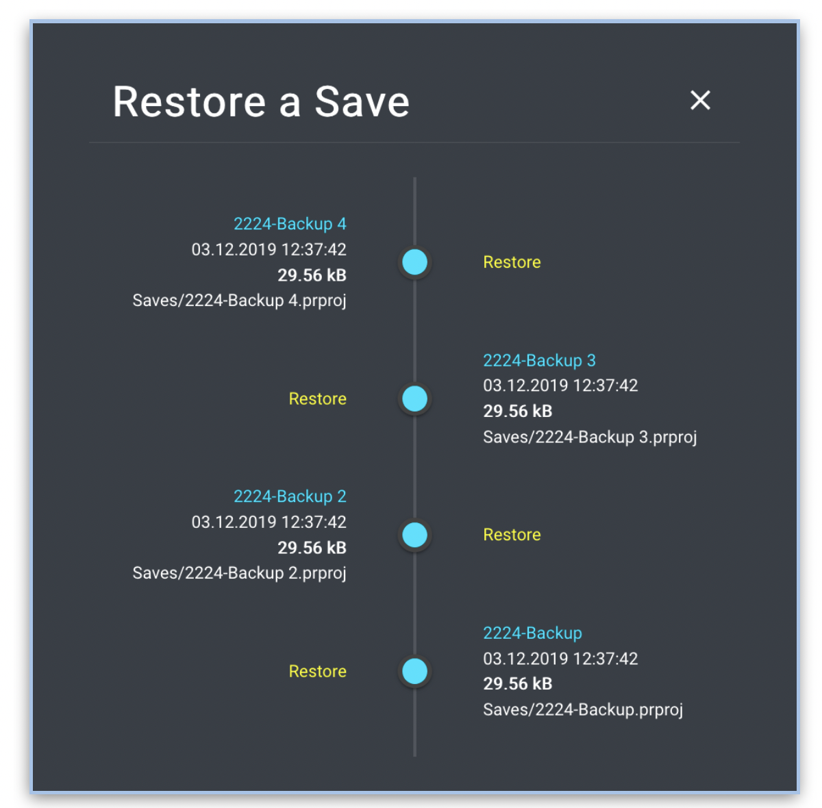 Restore a Save Dialog
