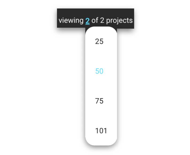 Dropdown List to Change Viewing Count