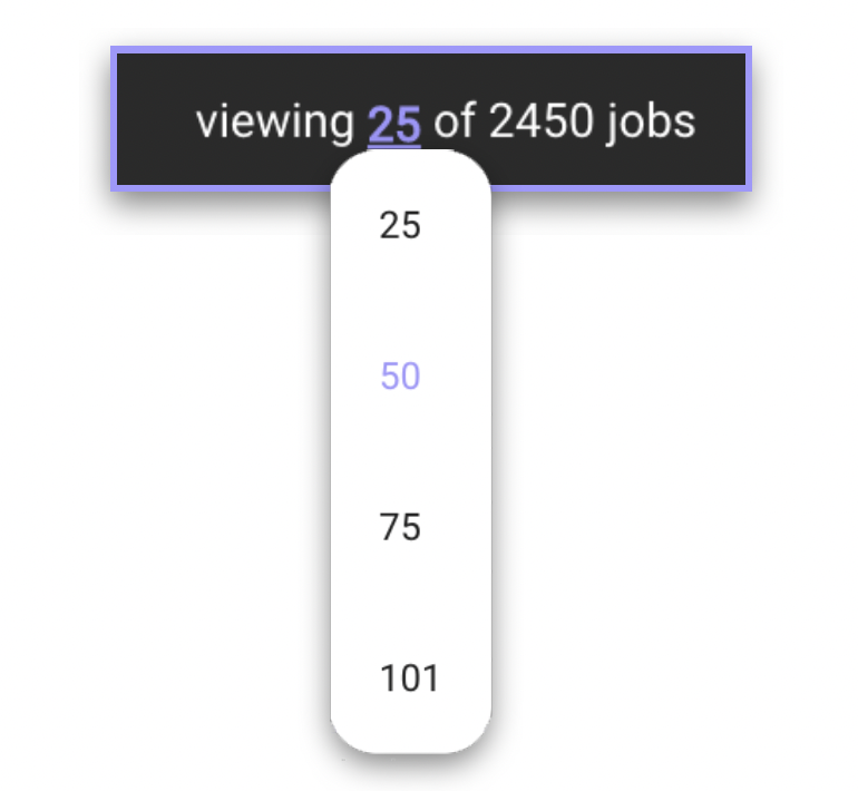 Dropdown List to Change Viewing Count