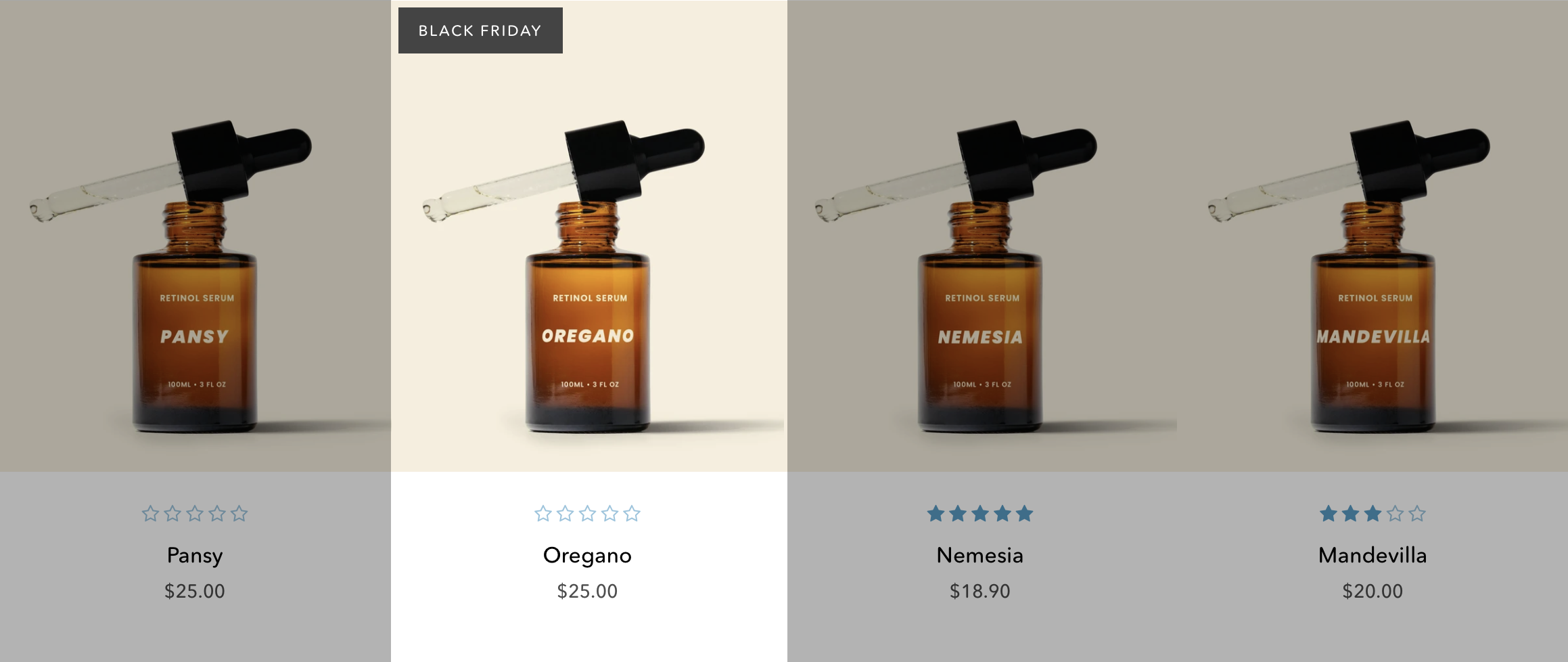 Example of how the badge shows after the custom product tag has been added