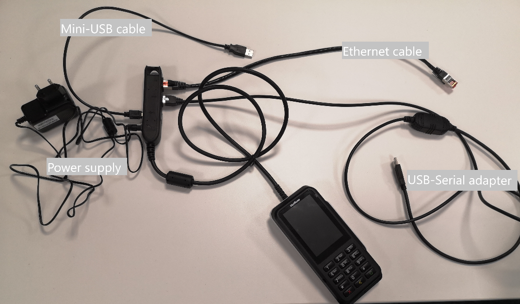 Development terminal cabling setup