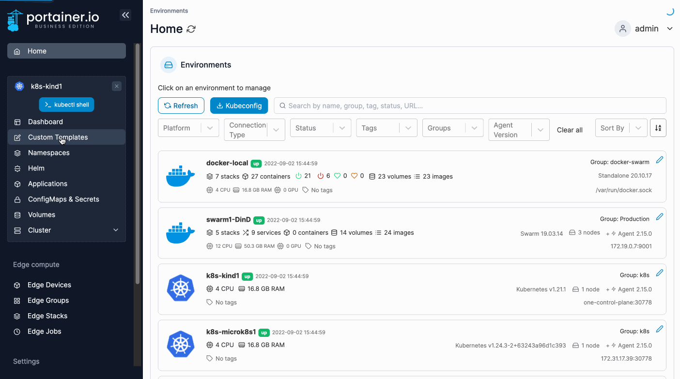 Edit a custom template Portainer Documentation