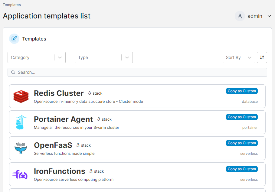 App Templates Portainer Documentation