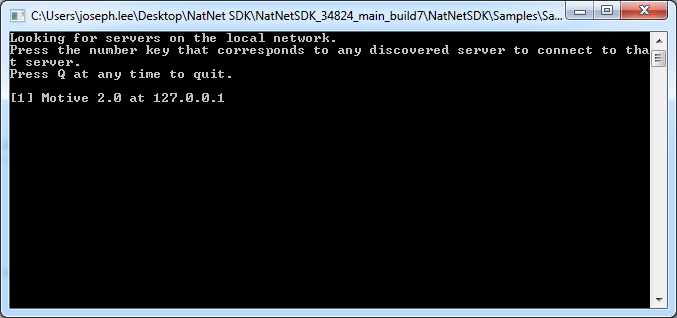 NatNet: Sample Projects - EXTERNAL OptiTrack Documentation