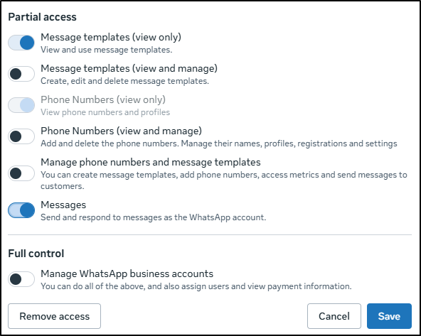 Activate messges and templates