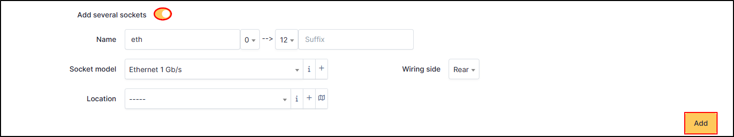 Add several sockets