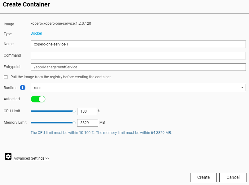 Create container window