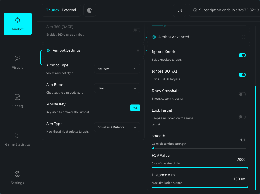 Full Aimbot Settings 2