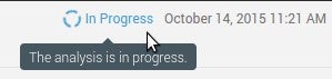 Screenshot of SonarQube showing an analysis in progress.