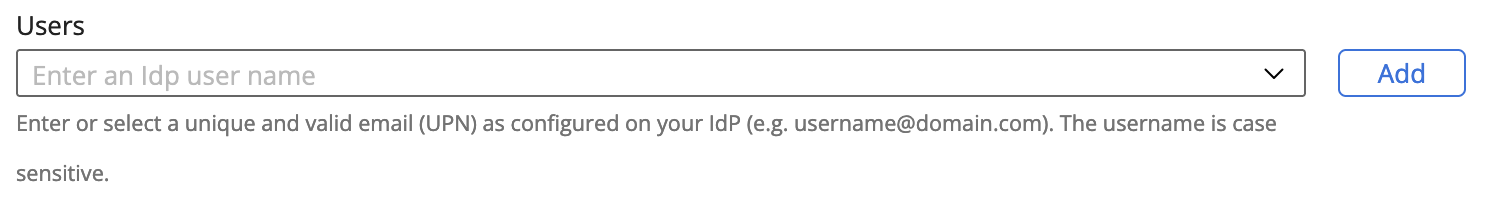 Users field
